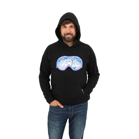 Slow Loris goggles pullover hoodie sweatshirt with a casual, comfortable fit and detailed graphic design on the front.