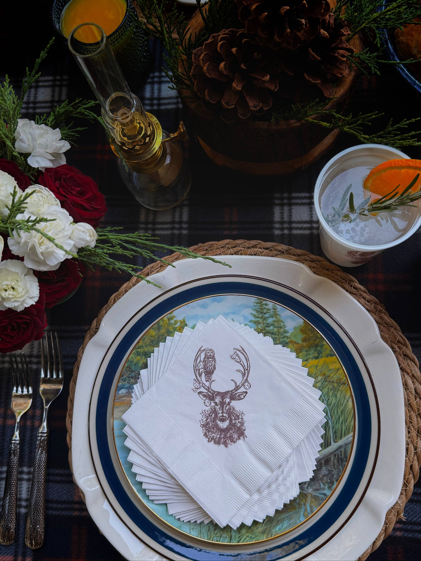 Christmas Deer Cocktail Napkins