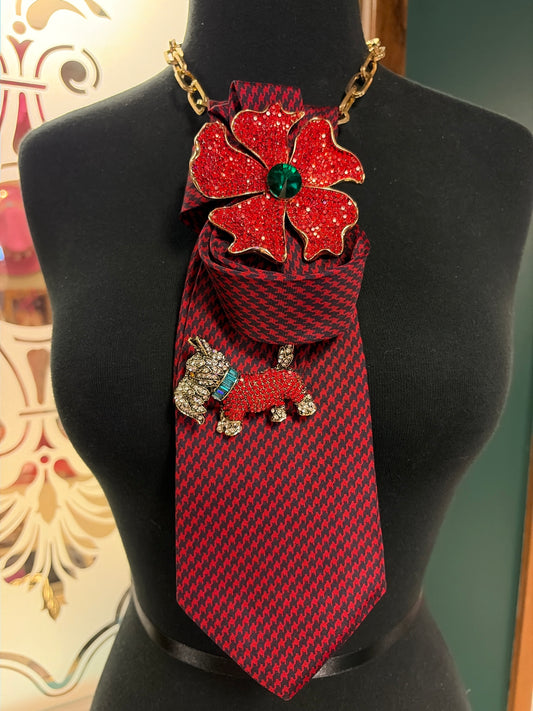 Queen Gypsy Boujee Necktie Necklace featuring a stylish, modern design with a sleek chain and tie-inspired pendant.