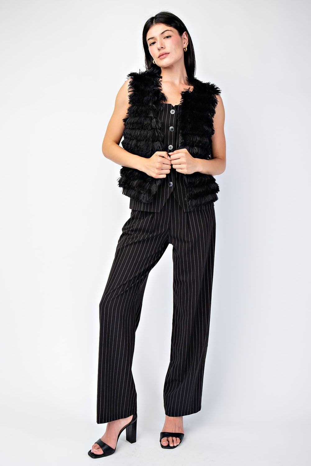 Faux fur Open Front. Vest