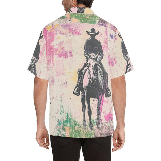 Men's retro pop trail ride shirt by BAHA RANCH WESTERN WEAR, featuring vintage-inspired Western dress shirt design.