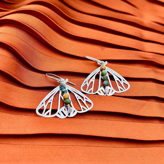 Handmade Peppered Moth Earrings