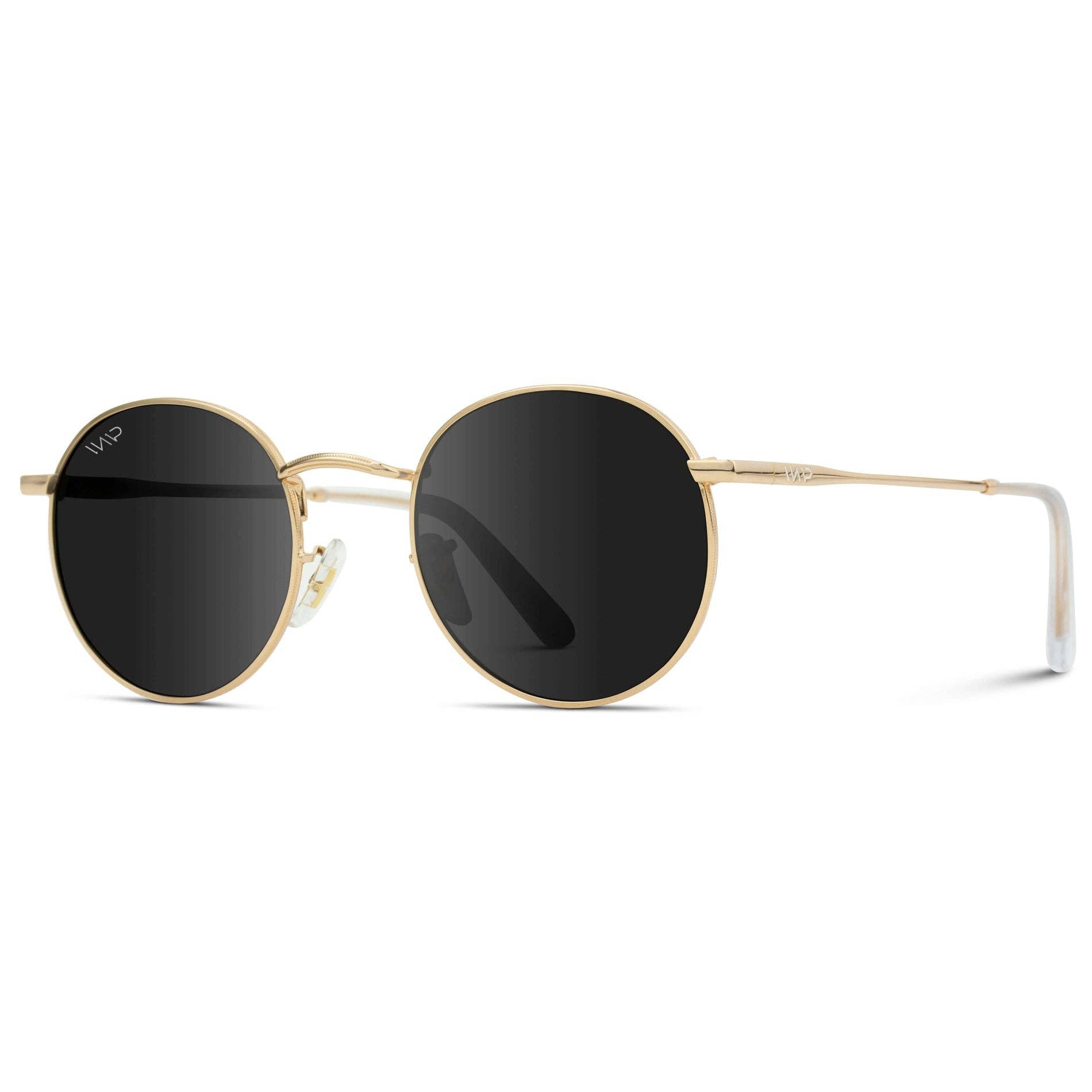 Nevada unisex polarized sunglasses by WMP Eyewear with black frame and tinted lenses, showcasing stylish eyewear design.