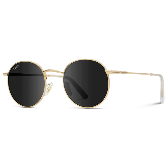 Nevada unisex polarized sunglasses by WMP Eyewear with black frame and tinted lenses, showcasing stylish eyewear design.