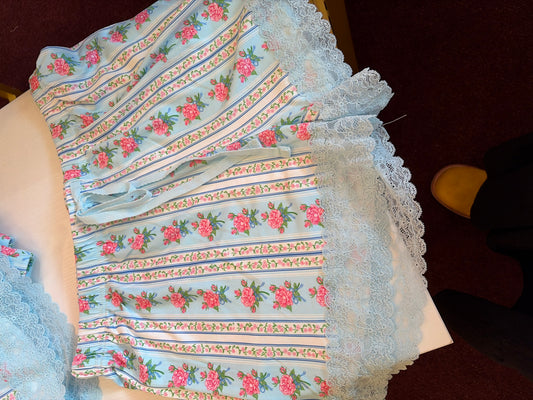 Simply Southern lacey pajama shorts with floral pattern, lightweight and comfortable for lounging or sleepwear.