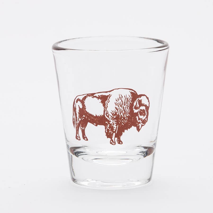 Counter Couture Wild Shot Glass for drinking and barware, clear glass with bold wild design, ideal for cocktail and shot serving.