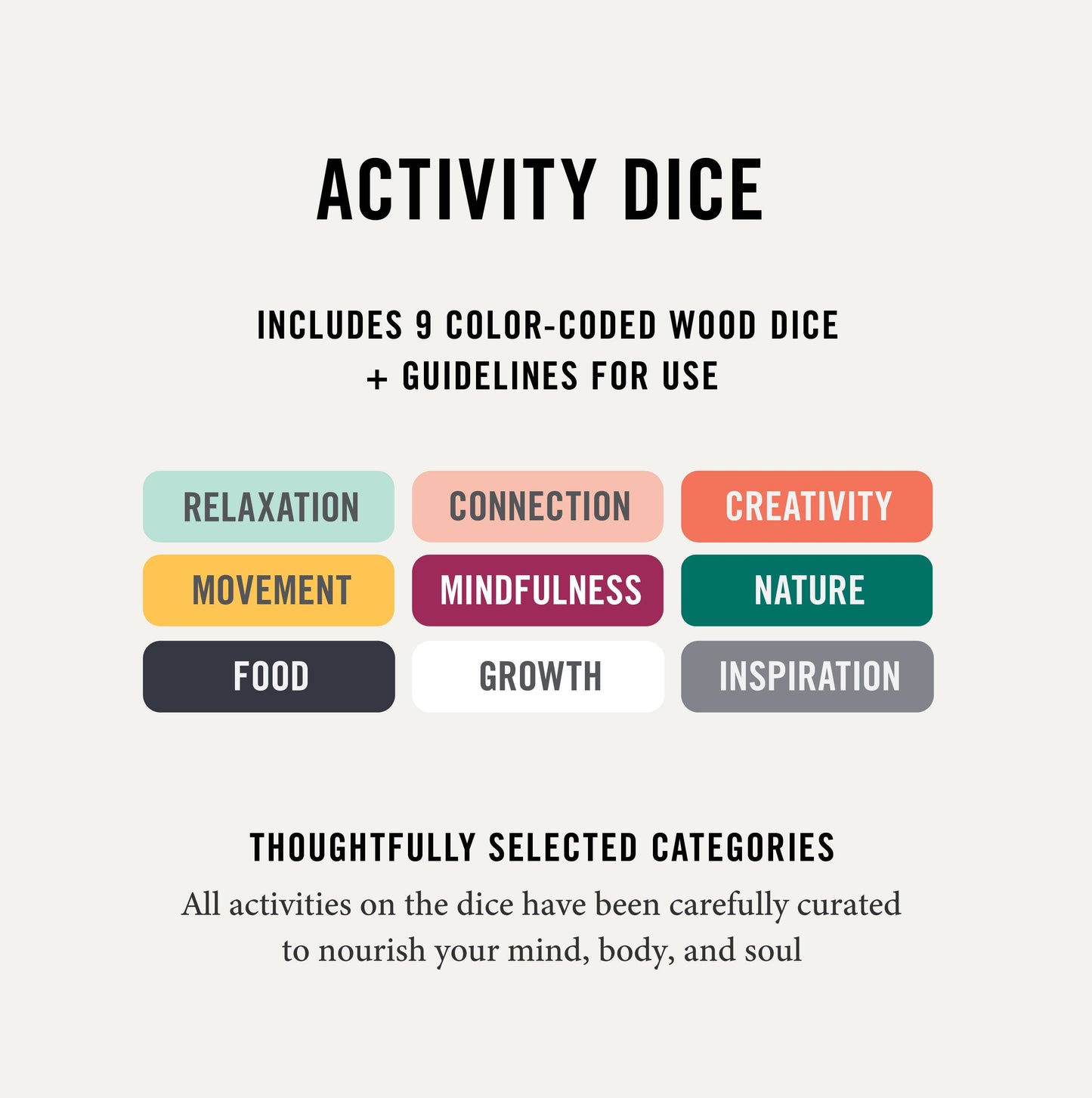 Two Tumbleweeds activity dice cards and game set with colorful numbered dice and activity cards for family fun and entertainment.