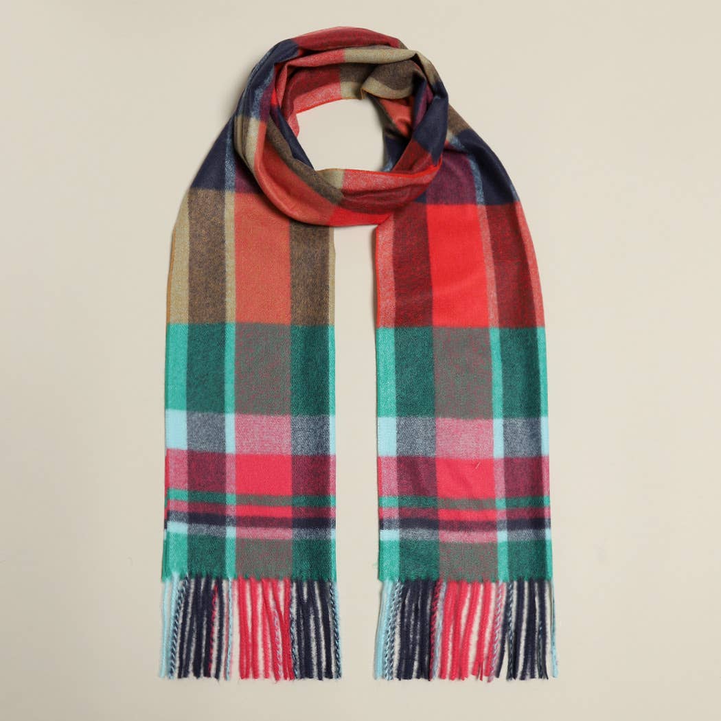 Fashion City cashmere feel scarf in soft, cozy fabric with elegant drape, perfect for stylish winter accessories.