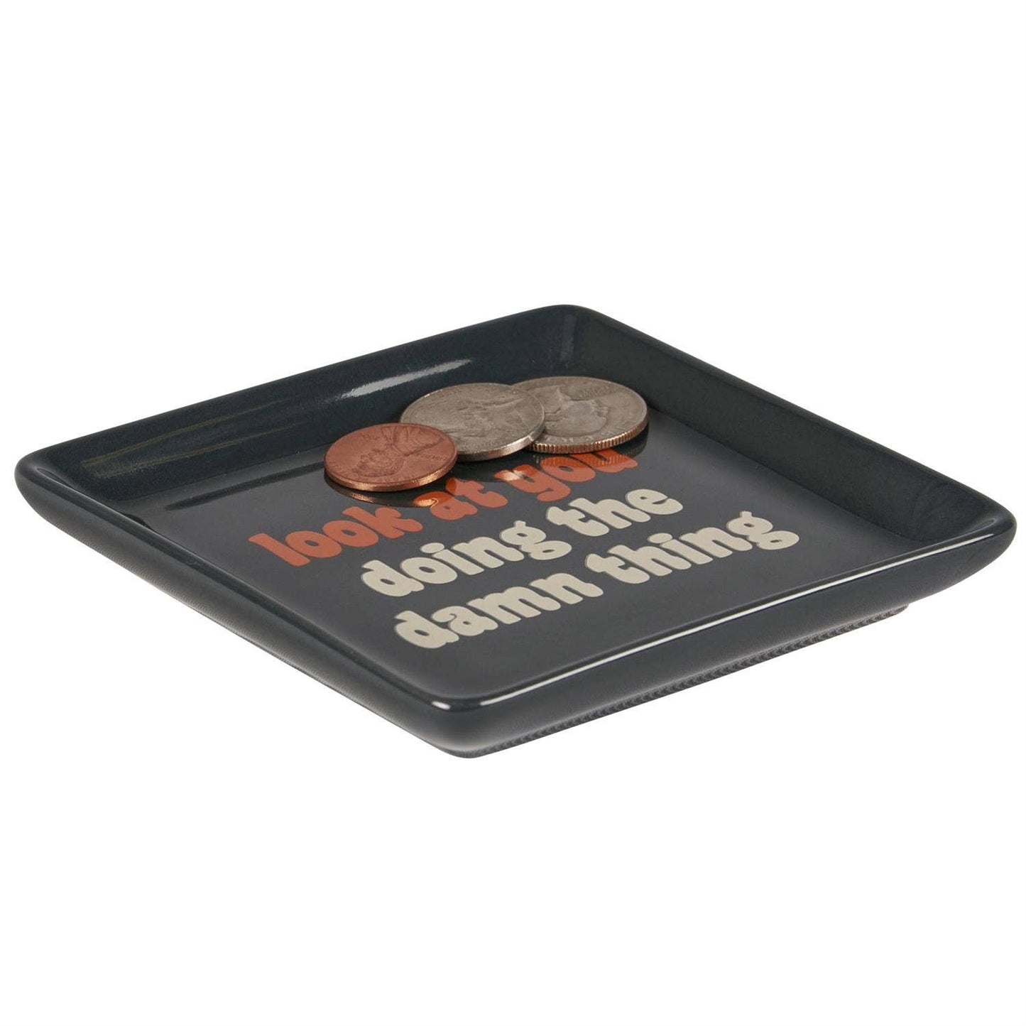 Questionables Look At You vanity tray featuring a stylish rectangular tray with decorative design for organizing beauty essentials.