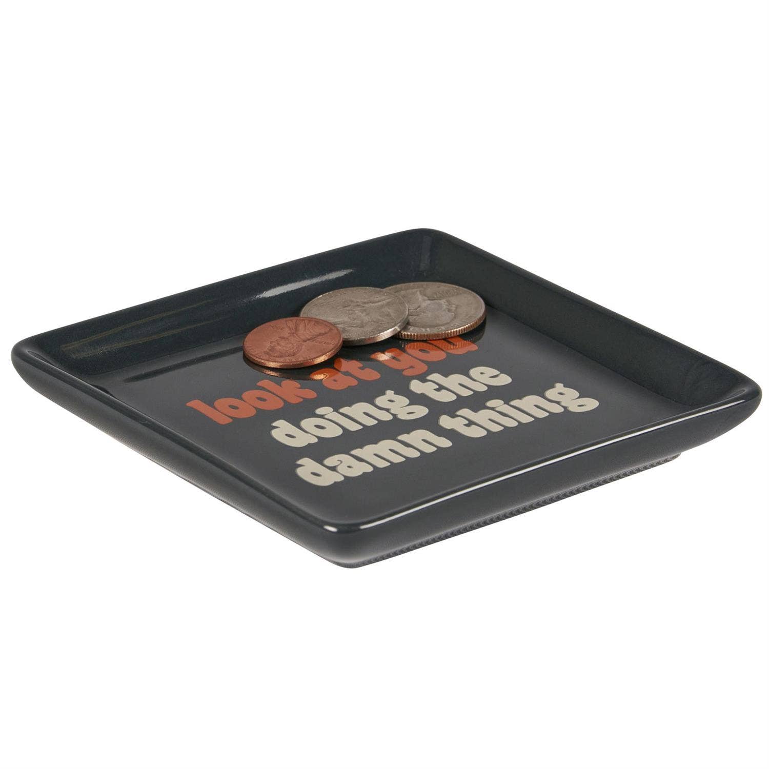 Questionables Look At You vanity tray featuring a stylish rectangular tray with decorative design for organizing beauty essentials.