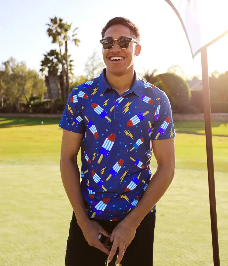 Grand Finale Golf Polo Shirt - Men's Patriotic Golf Apparel
