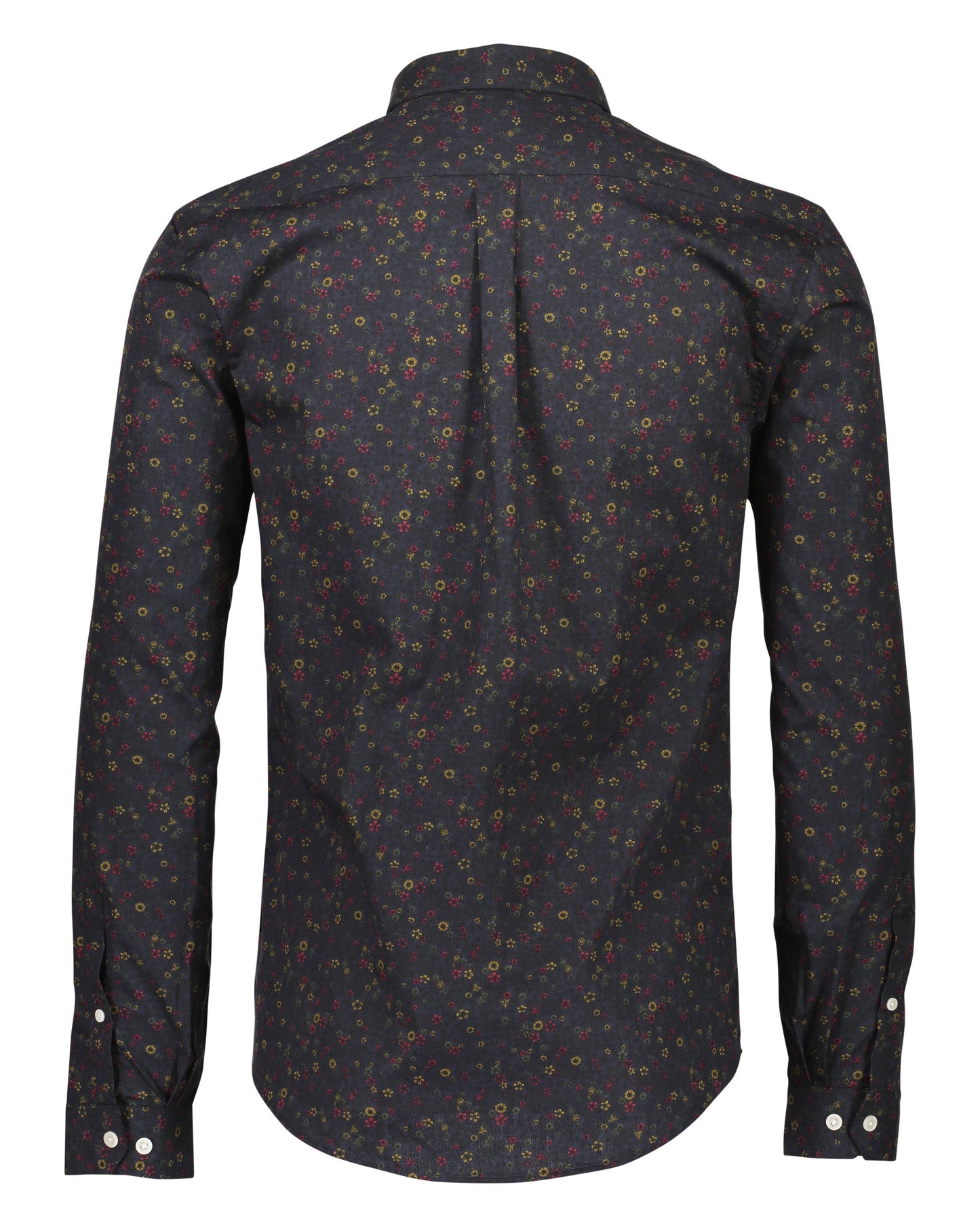 Men's Lindbergh long-sleeve dress shirt with a ditsy floral print, featuring a classic collar and button front.