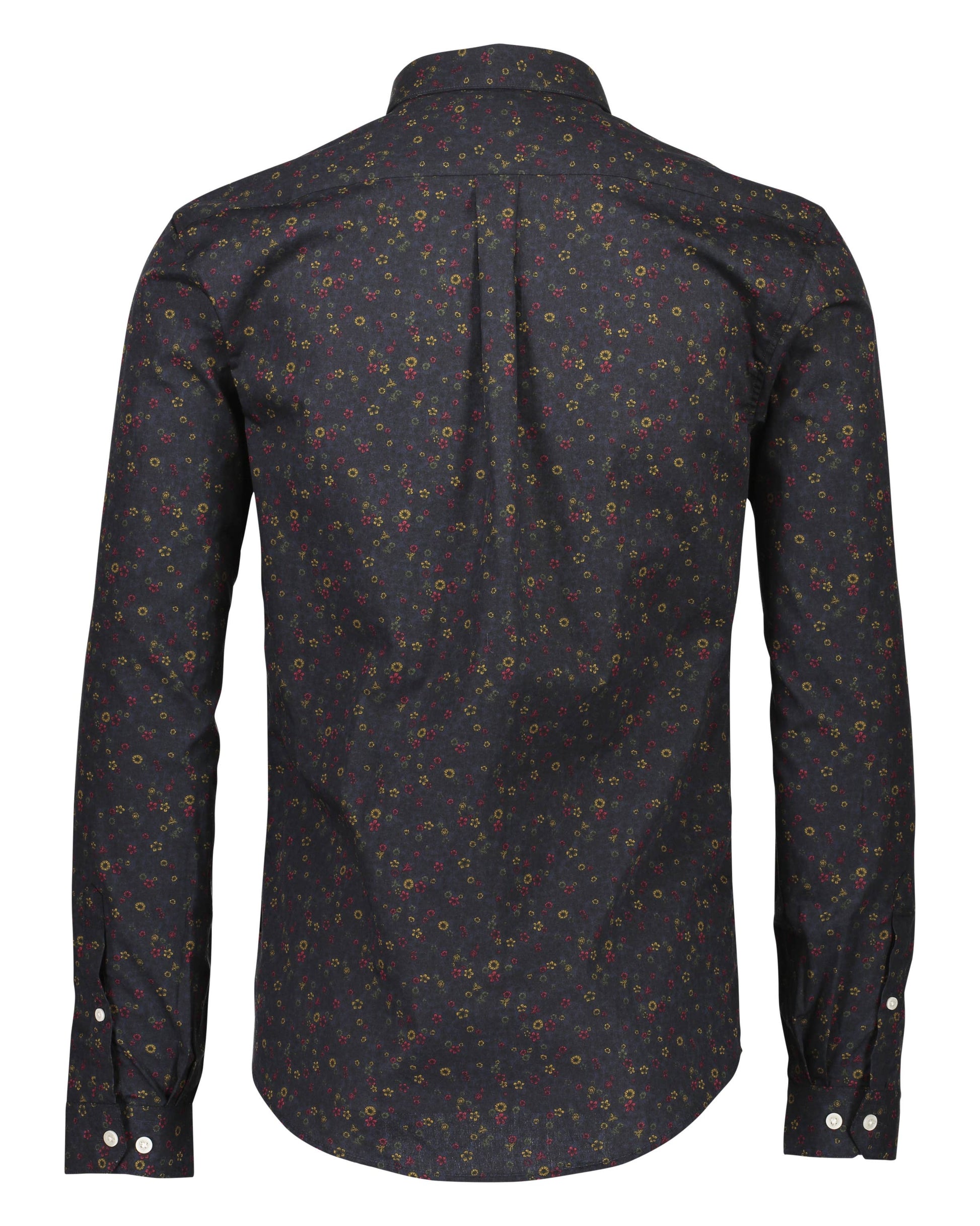 Men's Lindbergh long-sleeve dress shirt with a ditsy floral print, featuring a classic collar and button front.