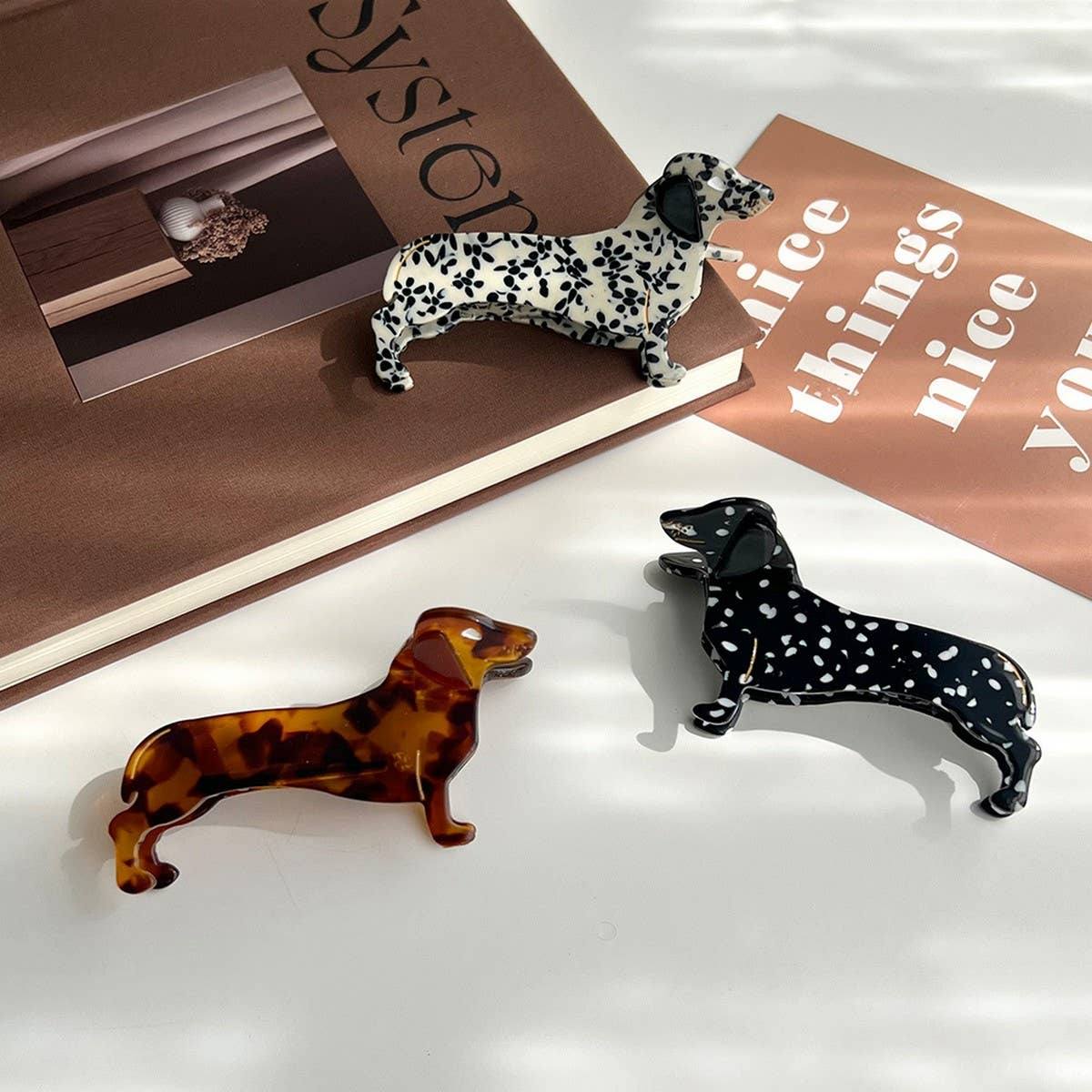 ACCITY Dachshund hair clip featuring a cute dog design, perfect for adding playful charm to hairstyles.