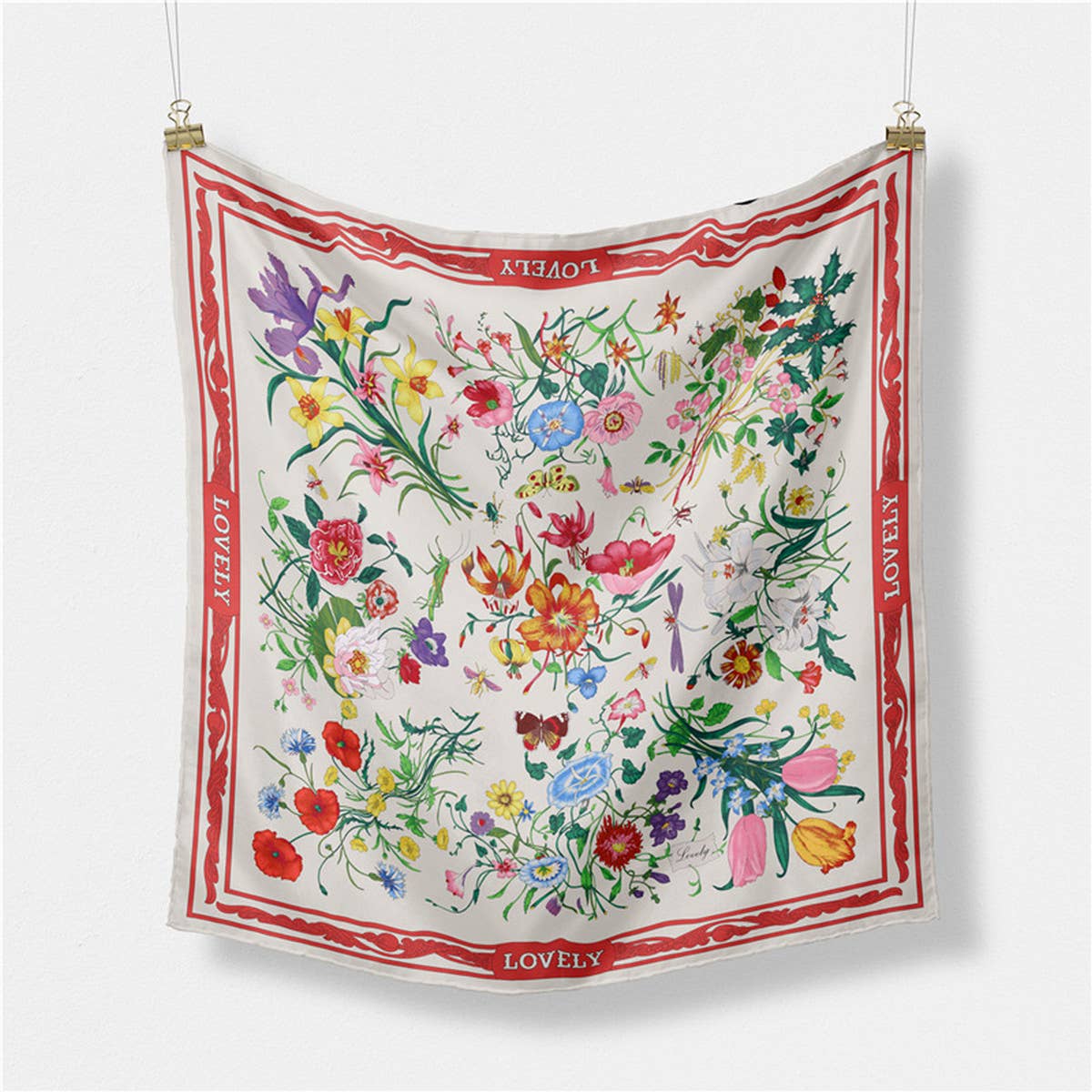 Colorful Summer Sun floral scarf by ACCITY featuring bright floral patterns on lightweight fabric.