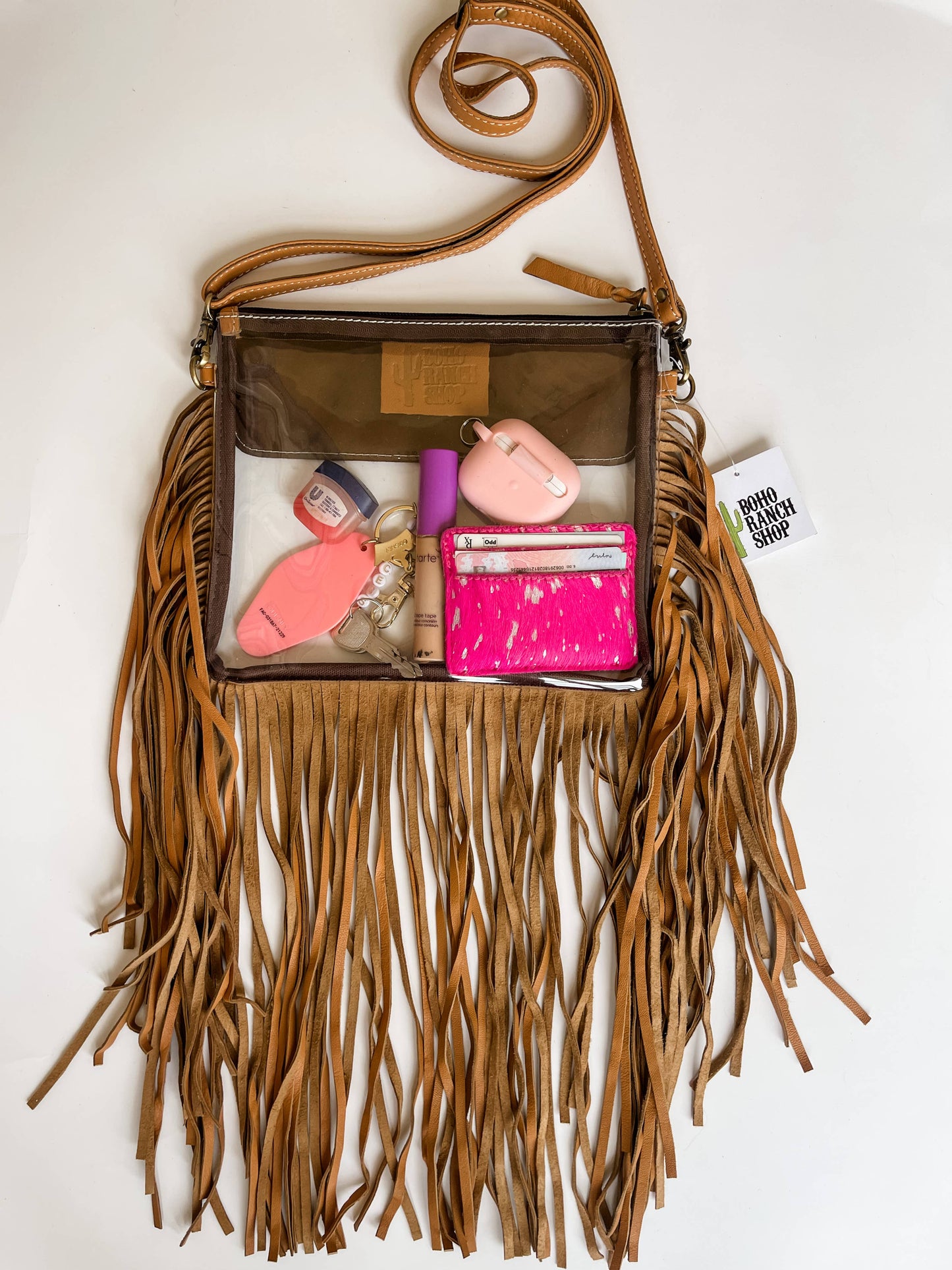 Hand Tooled Clear Crossbody