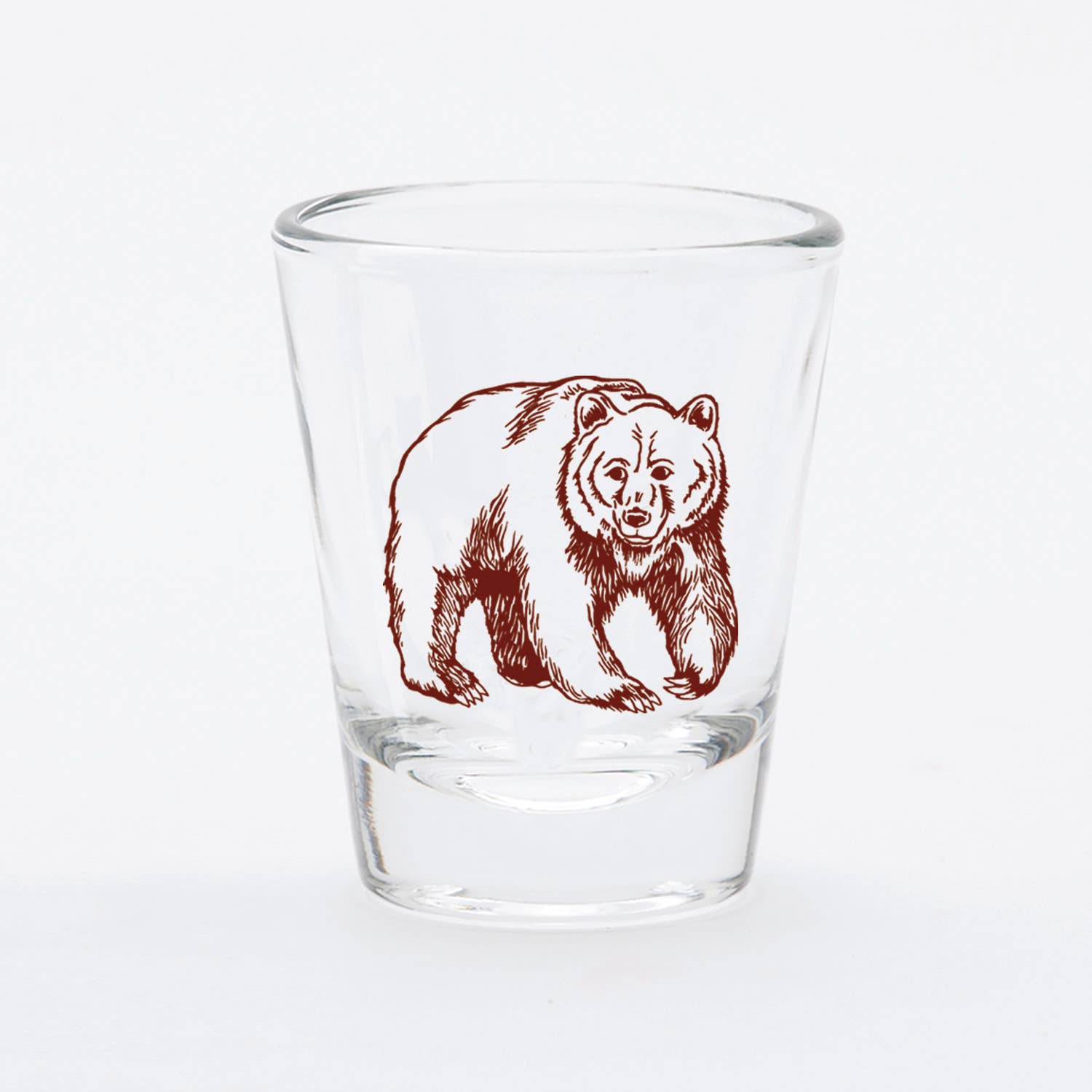 Counter Couture Wild Shot Glass, clear glass drinking and barware with a bold wild design, perfect for cocktails or spirits.