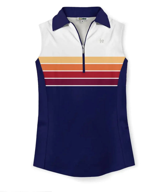 Slice of Sunset Golf Polo - Women's Sleeveless Tennis Shirt