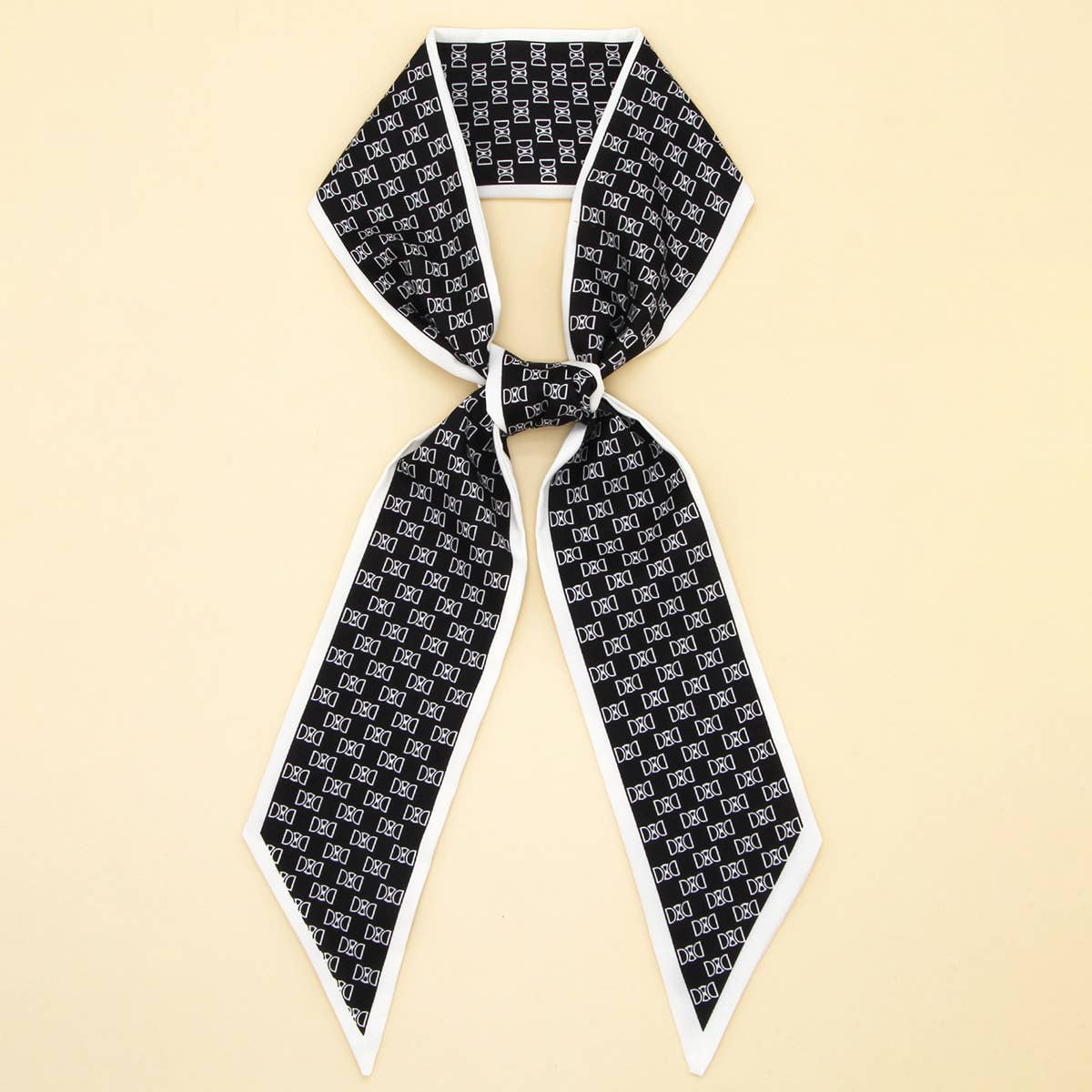 ACCITY Letter Twilly Scarf featuring a stylish design, versatile hair ribbon and bag tie accessory for fashionable styling.