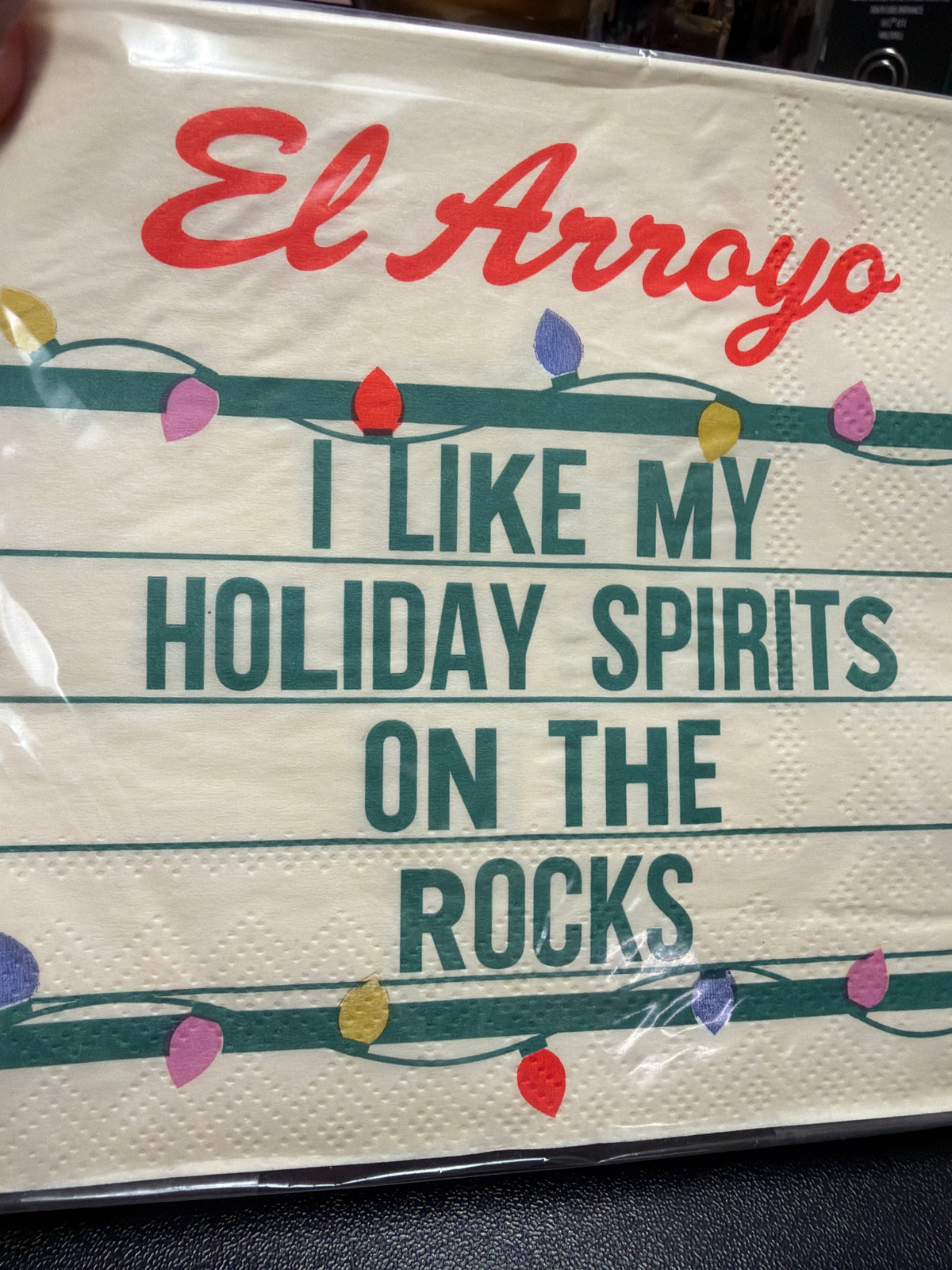 Holiday Spirits on the Rocks Cocktail Napkins