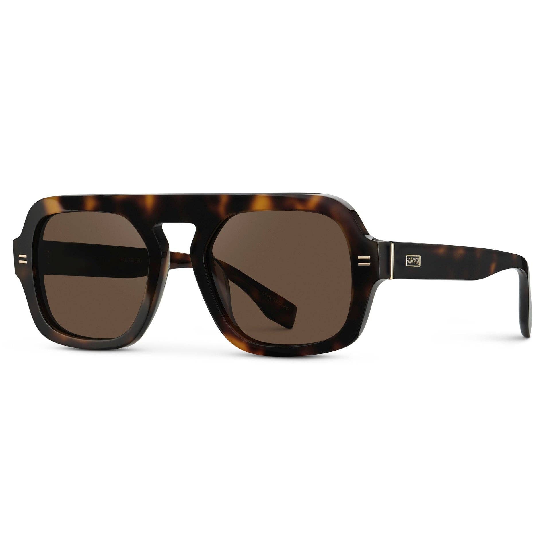 WMP Eyewear Naomi women's polarized sunglasses with black frames and tinted lenses, stylish and sun protection accessory.