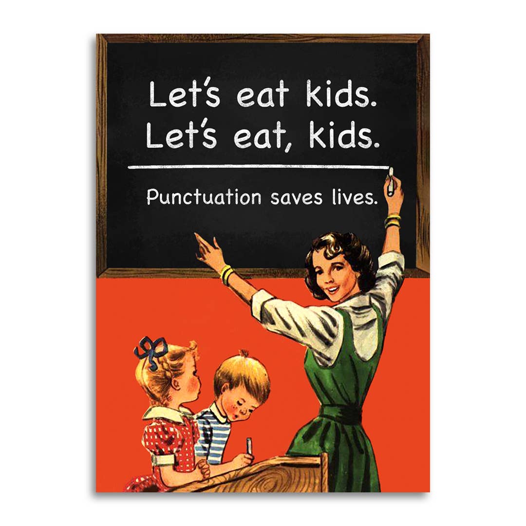 Punctuation Saves Lives Card