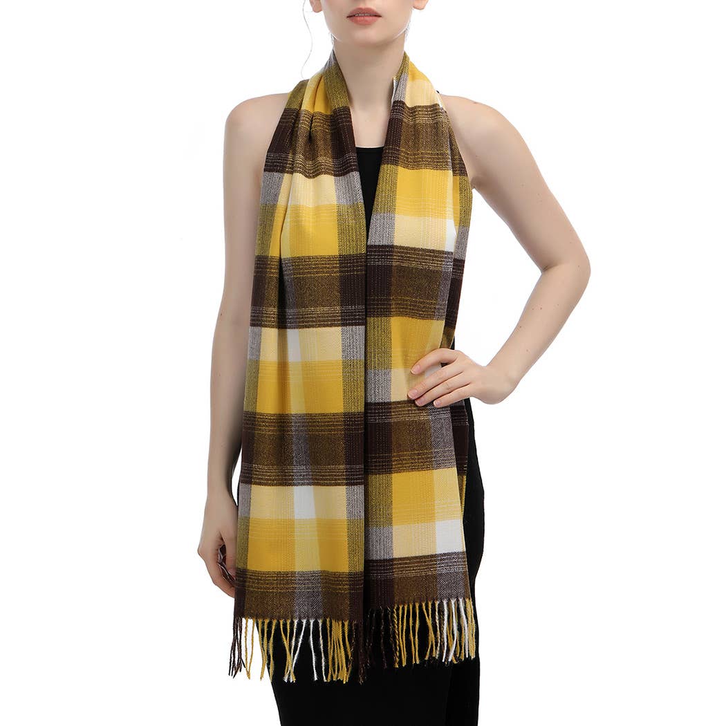 Soft beige Cashmere Feel scarf from Fashion City, lightweight and cozy with a smooth texture, perfect for fall and winter accessories.