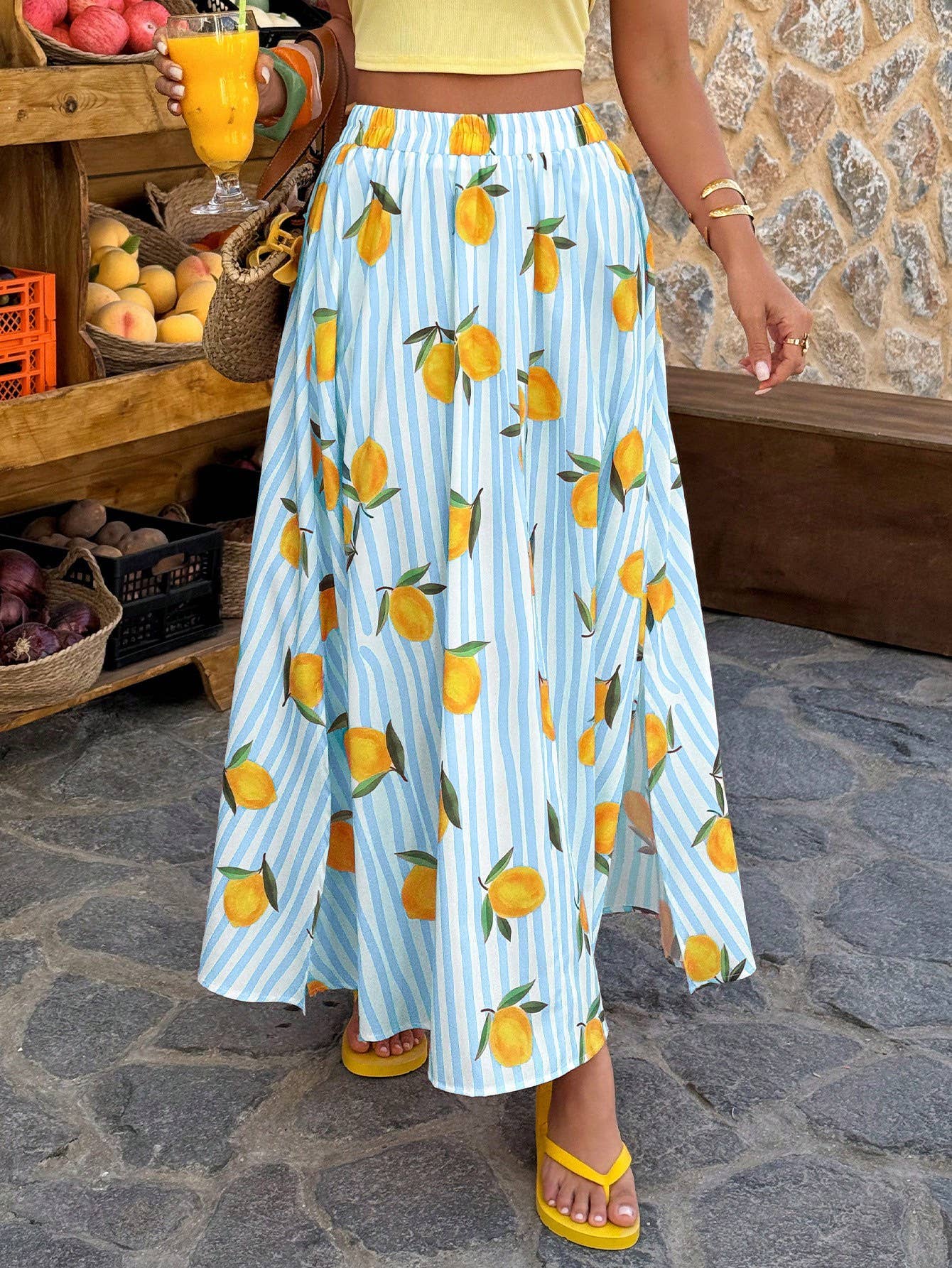 Striped Lemon Skirt