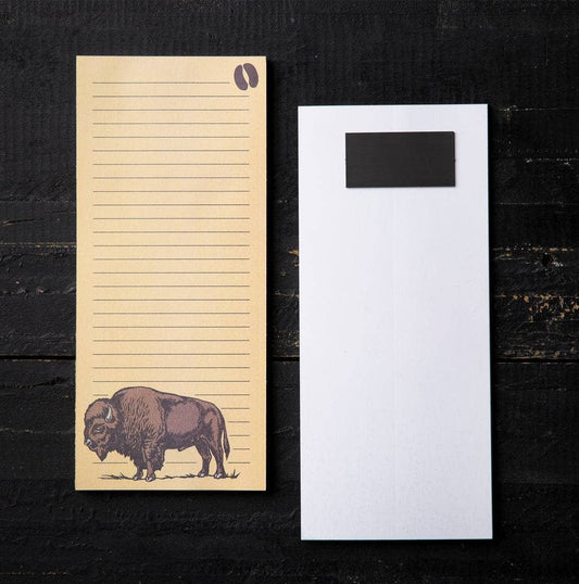Counter Couture Bison To Do List Pad, magnetic notepad with 50 pages for organized grocery trips and to-do lists.