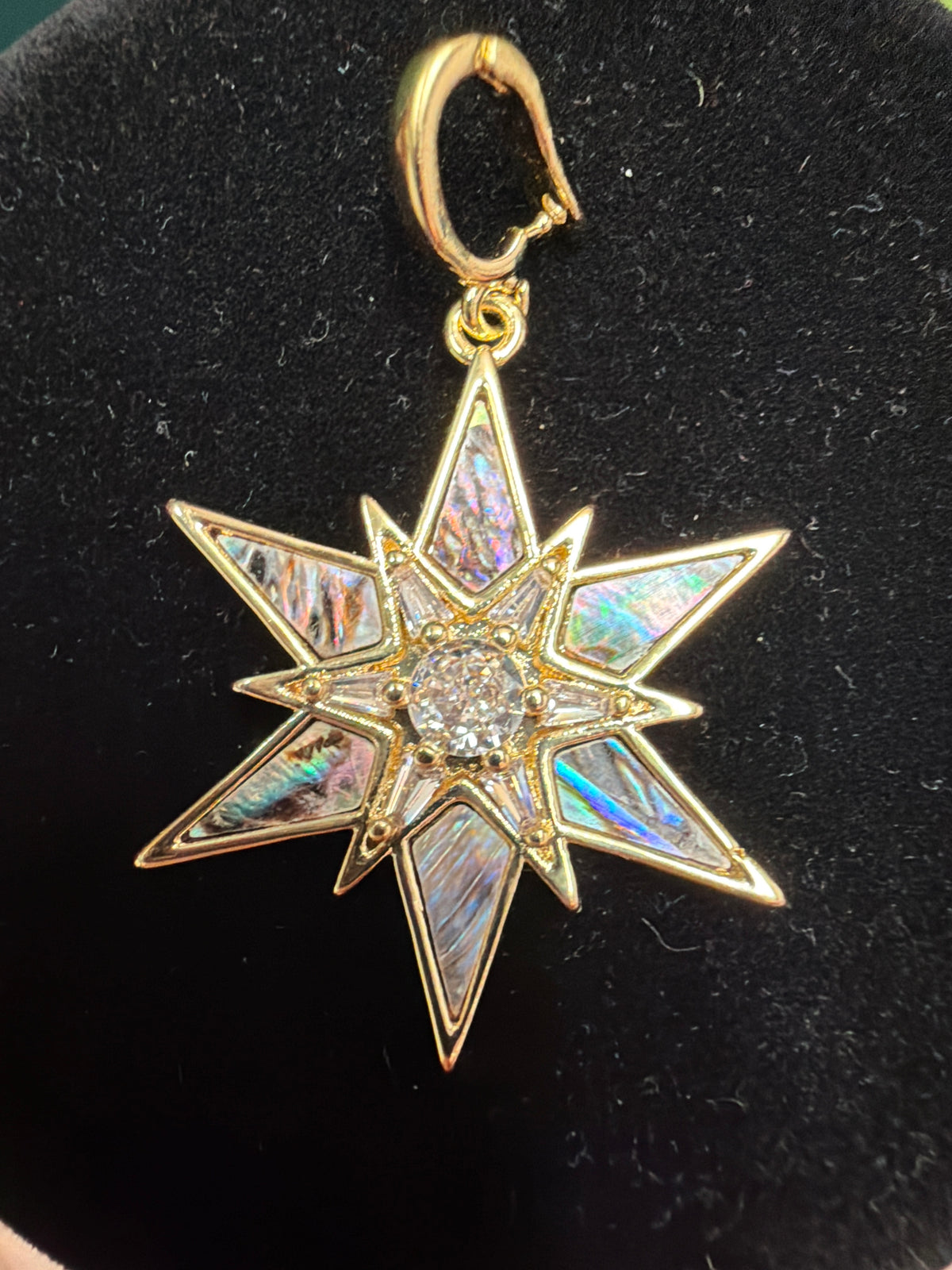 12 Point Mother of Pearl Star Charm