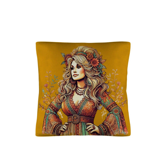 Retro Dolly pillow case by BAHA RANCH Western Wear featuring vintage-inspired American-made design.