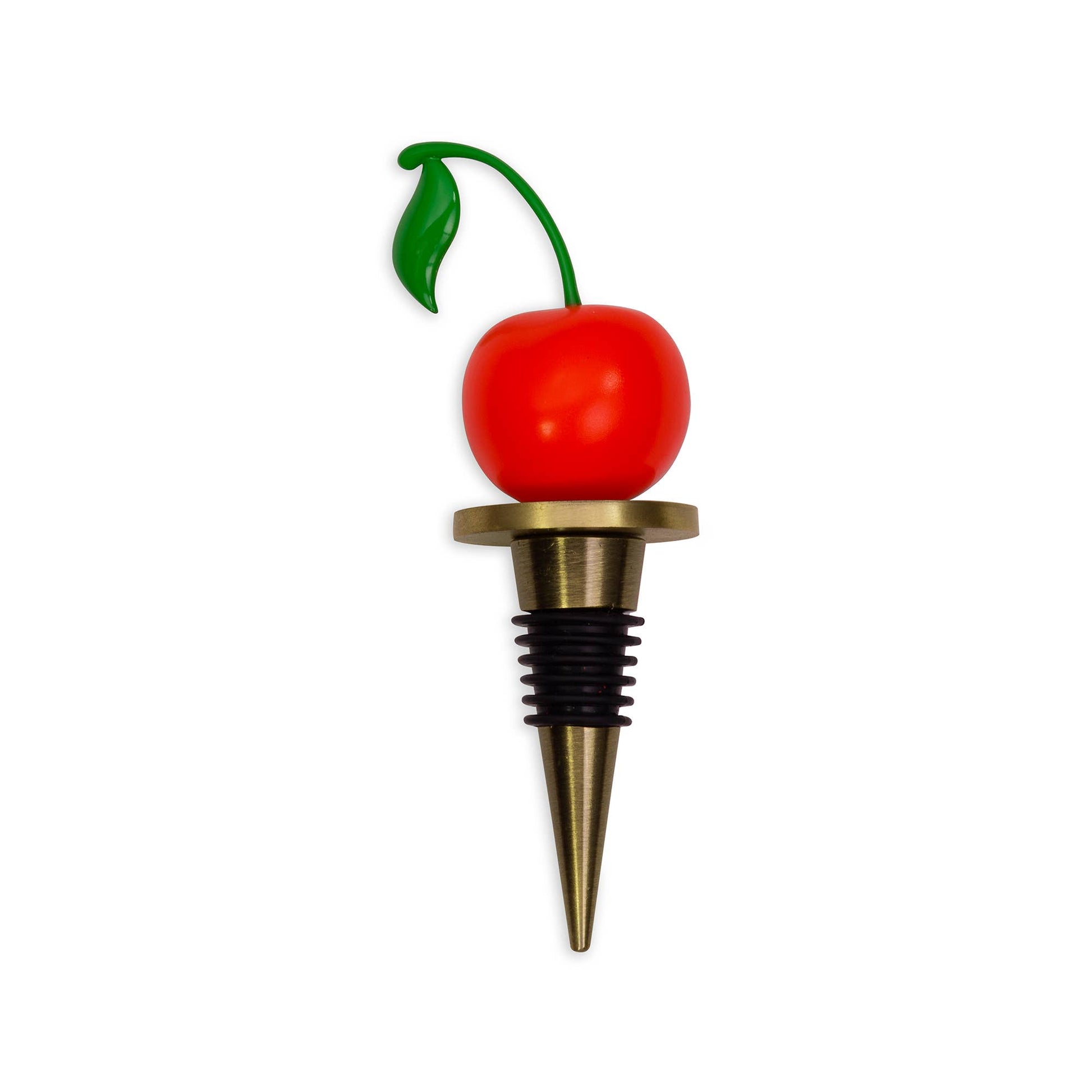 Tipsy Turvy Cherry wine stopper by Ban.do, a colorful bottle stopper with a cherry design to seal wine bottles securely.