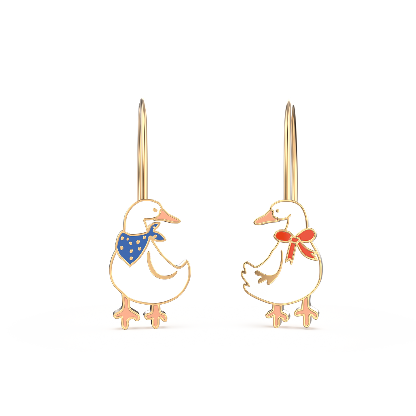 Yellow Owl Workshop duck earrings featuring charming, handcrafted bird-shaped earrings with bright yellow accents.