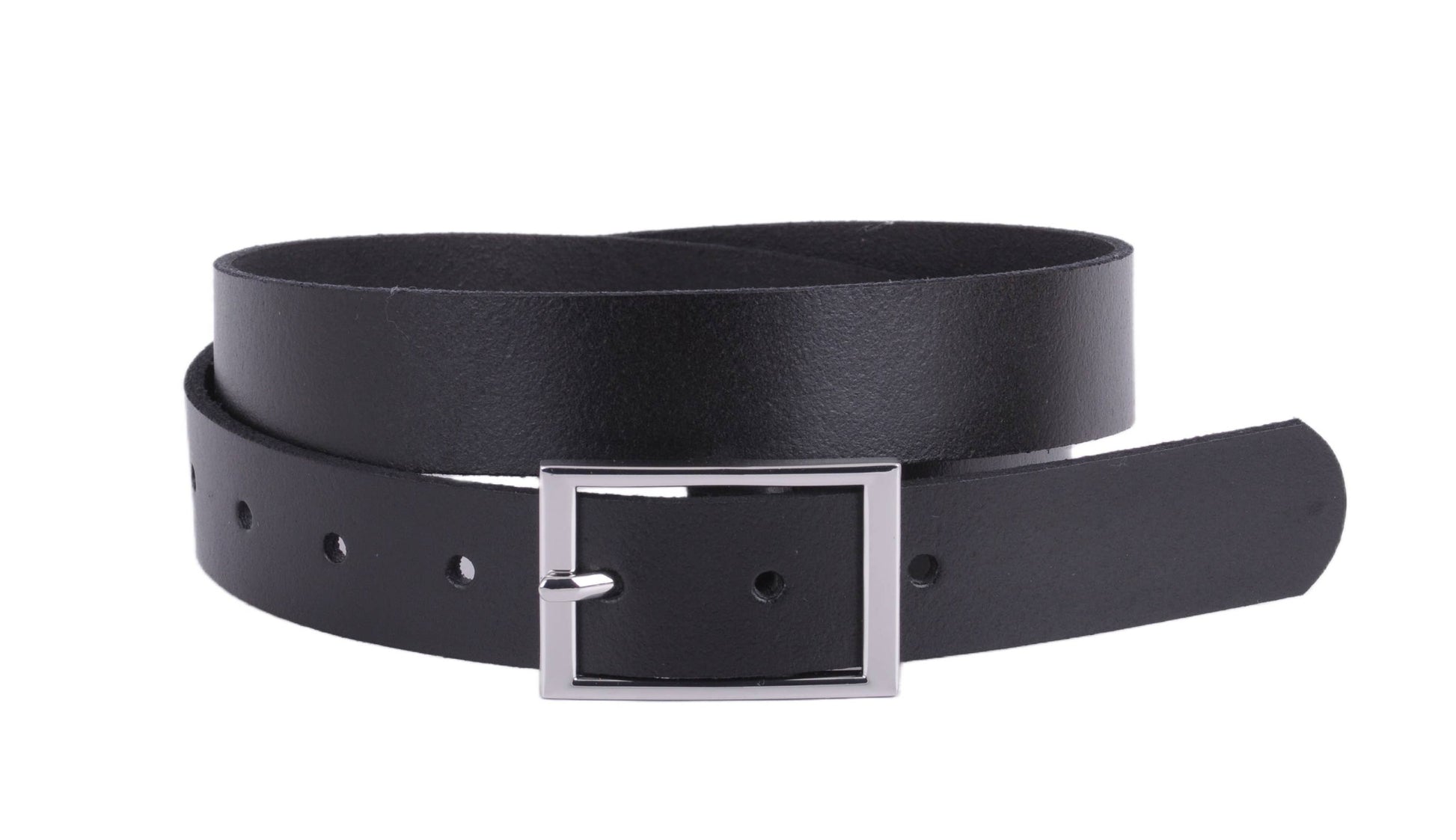 Most Wanted USA classic leather belt with a rectangular buckle, showcasing durable leather and stylish design.