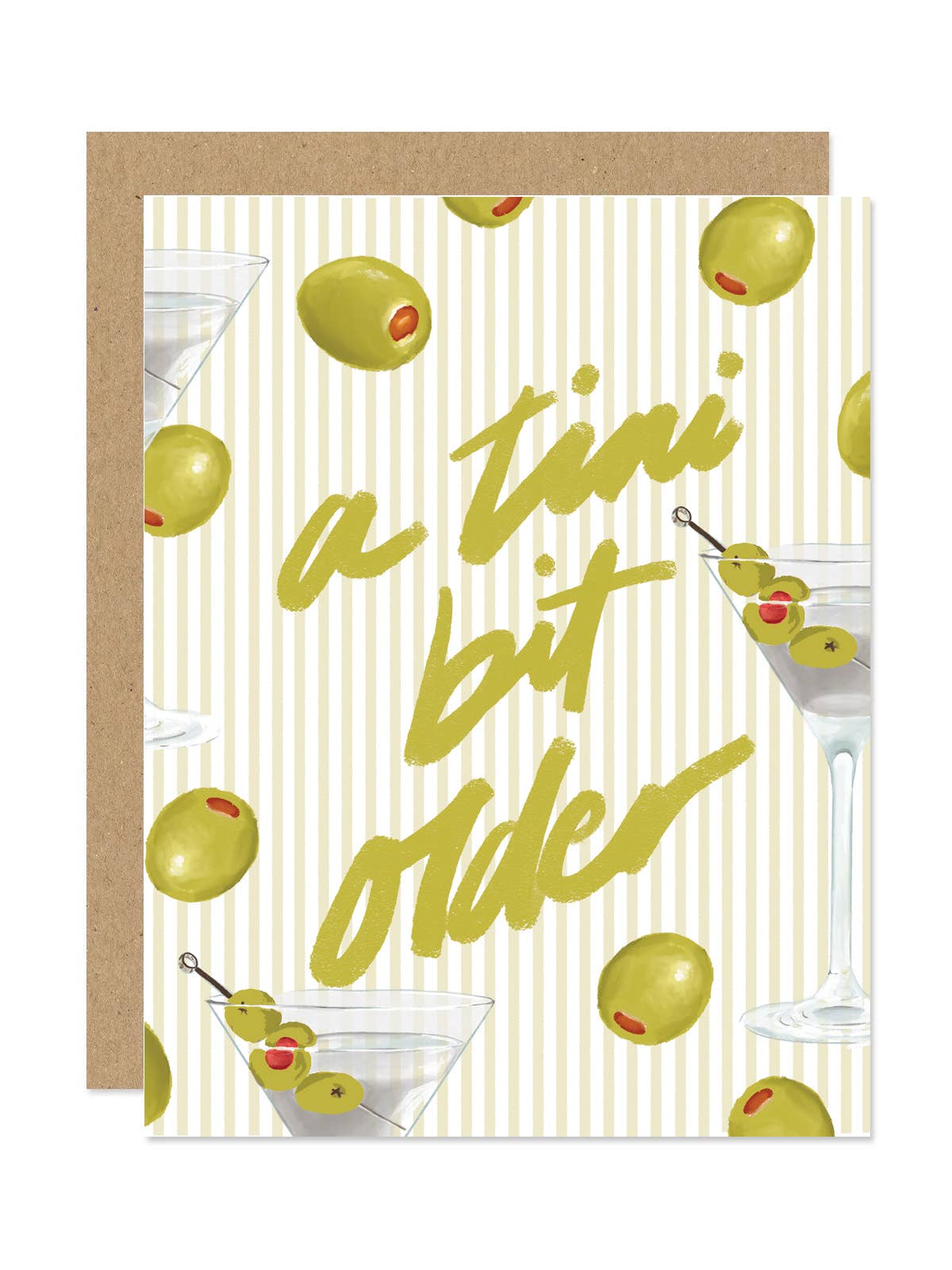 A Tini Bit Older birthday card from Maddon and Co featuring colorful, playful design and cheerful typography on the front.