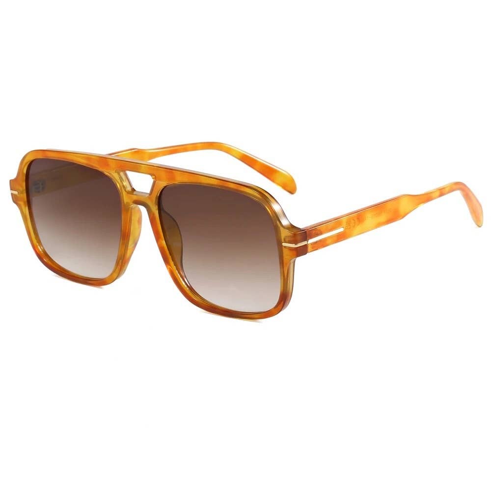 Pretty Simple Natalie oversized aviator sunglasses with metal frames and tinted lenses, stylish eyewear for women.