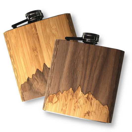Wooden Hip Flask - Black Walnut