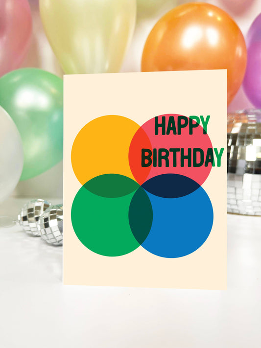Happy Birthday Circles - Mod Greeting Card