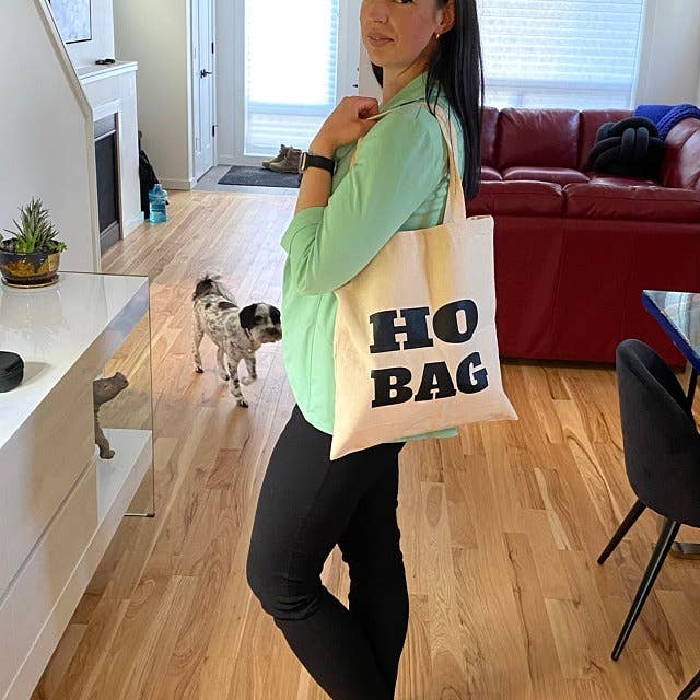 Crimson and Clover Studio funny tote bag featuring card illustrations, casual and playful design with bold graphics.