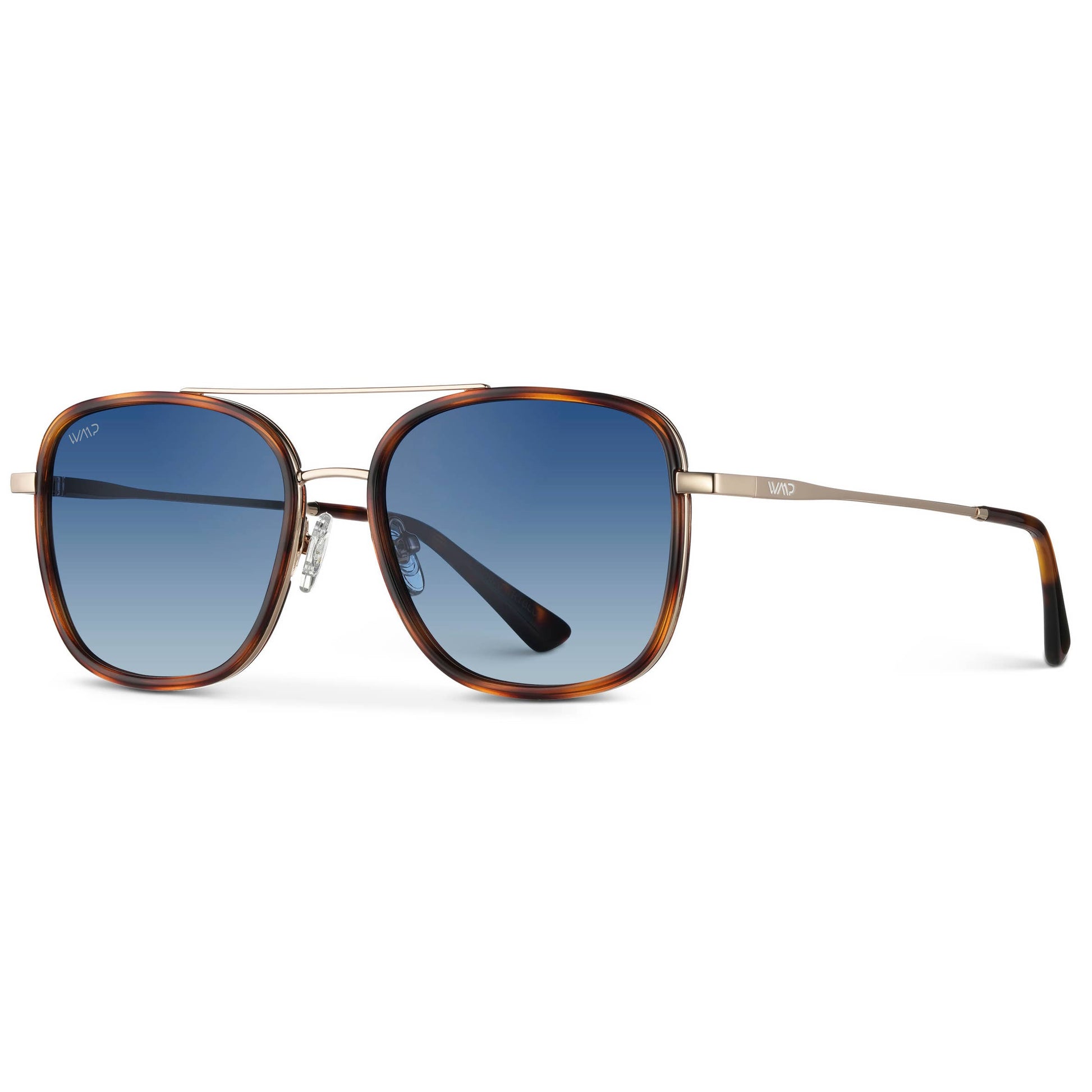 WMP Eyewear Gia women's sunglasses with stylish black frames and dark tinted lenses.