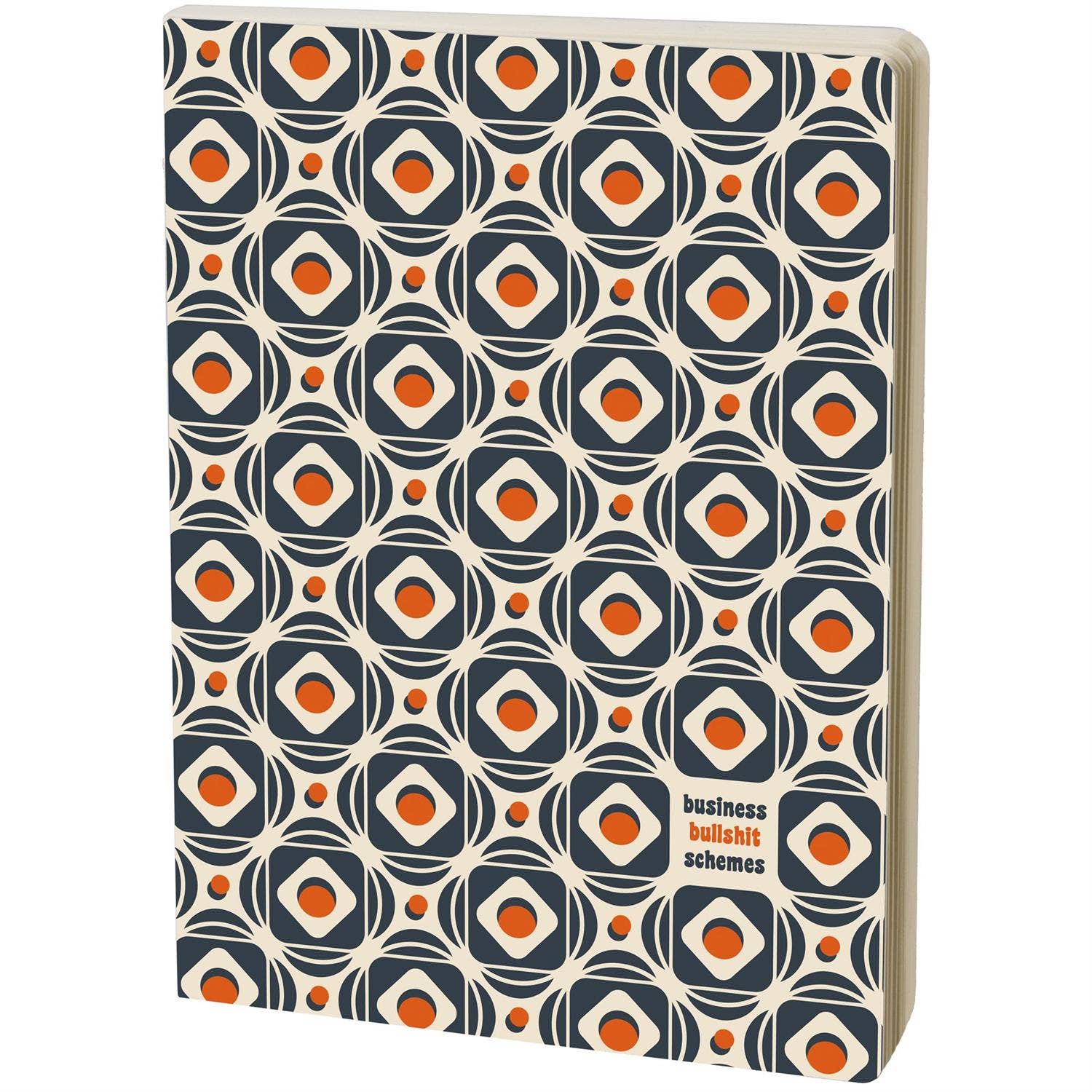 Questionables Business Schemes Journal notepad with lined pages for planning and note-taking in a professional design.
