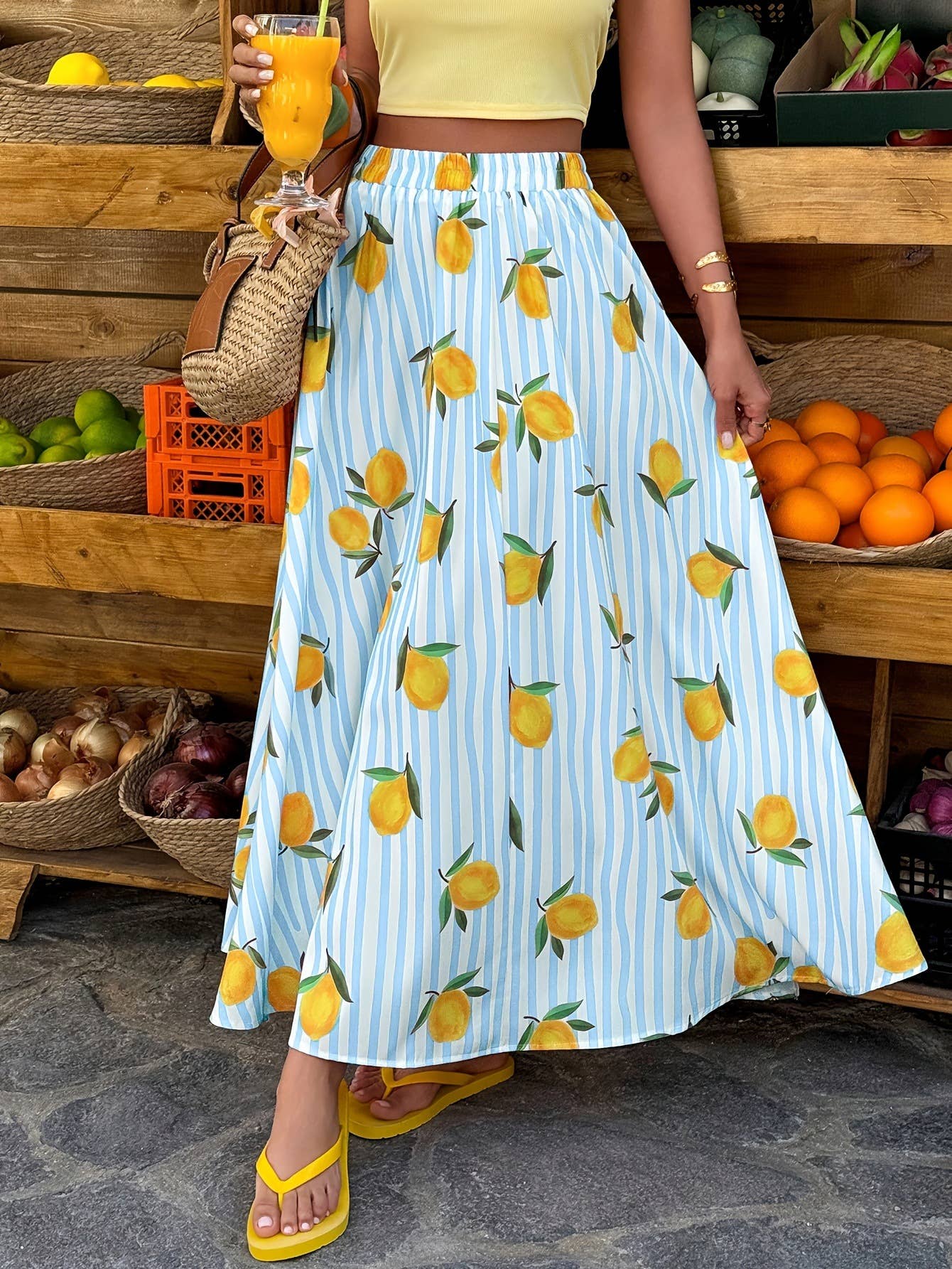 Striped Lemon Skirt