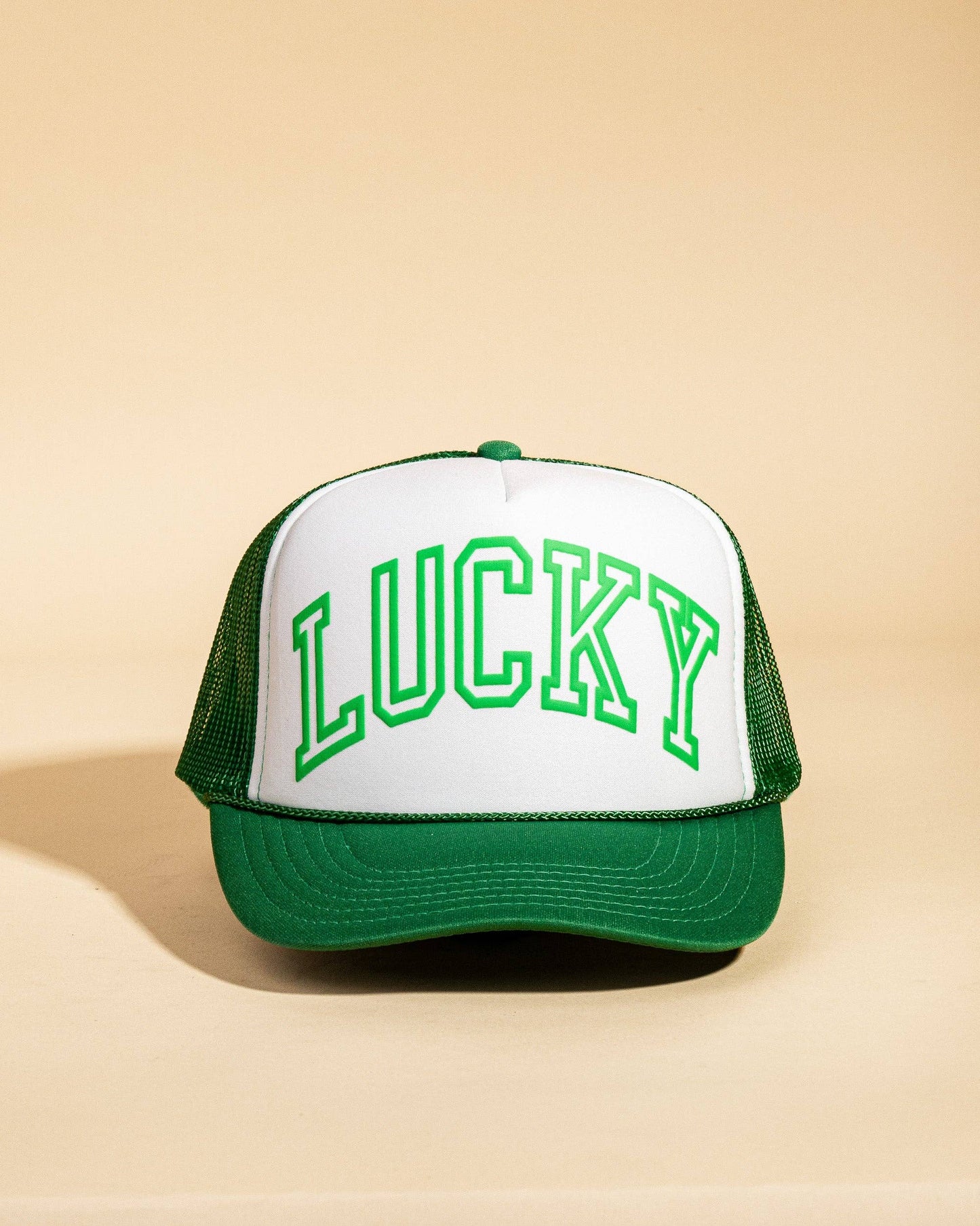 Ascot + Hart Lucky Trucker hat featuring a classic trucker cap design with mesh back and embroidered logo on the front.