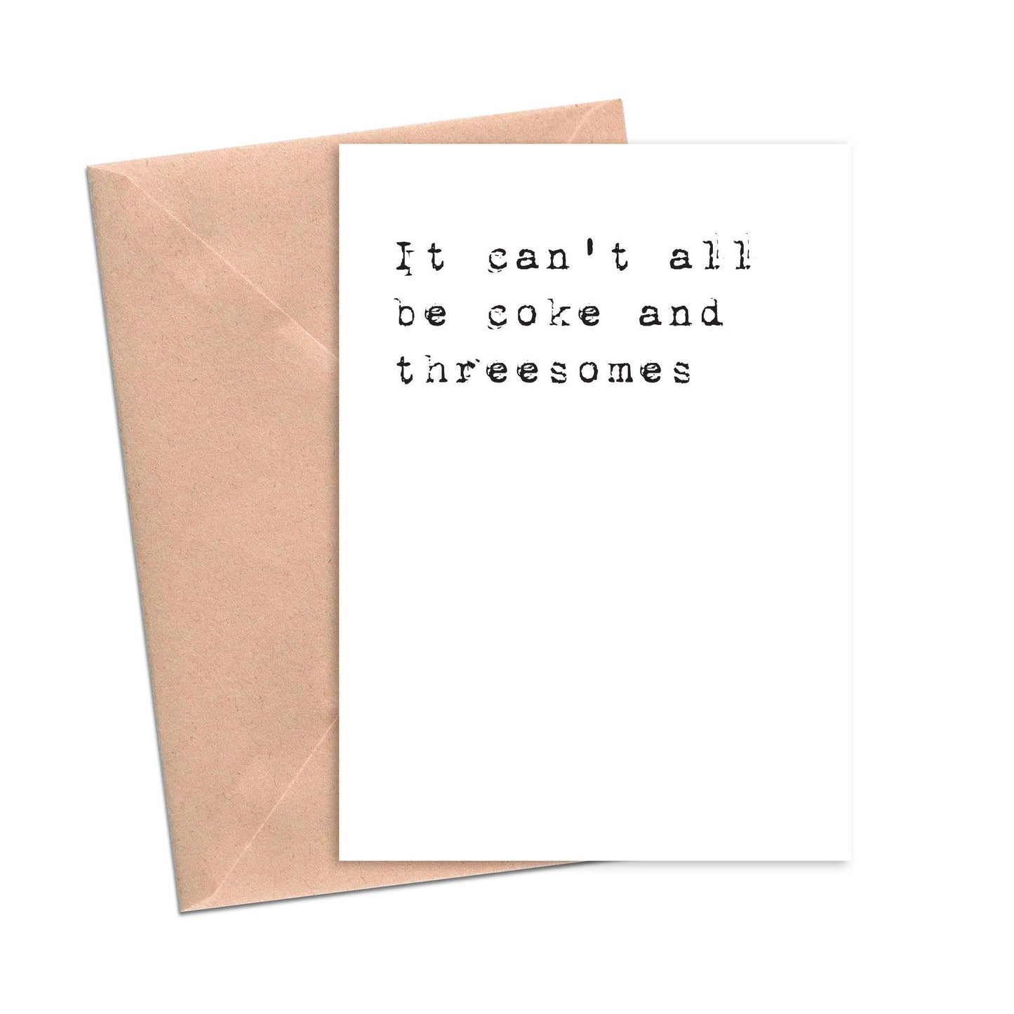 Crimson and Clover Studio It Can't All Be Coke And Threesomes card featuring colorful, playful illustrations on a set of cards.