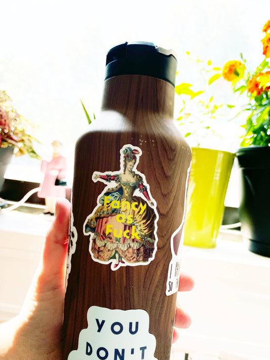 Funny sticker by The Coin Laundry with bold "Fancy as F***" text, featuring a colorful, eye-catching design on a transparent background.