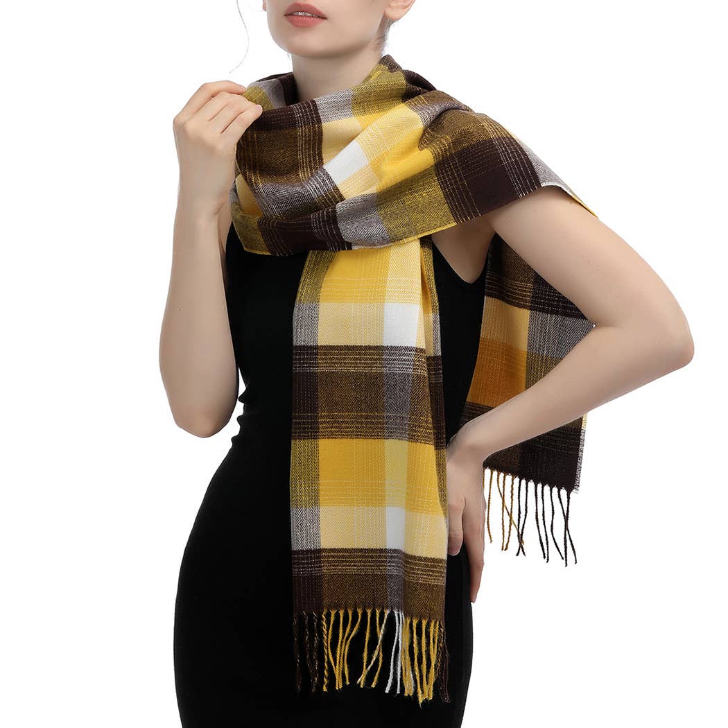 Soft beige Cashmere Feel scarf from Fashion City, featuring a cozy, lightweight design perfect for stylish layering.