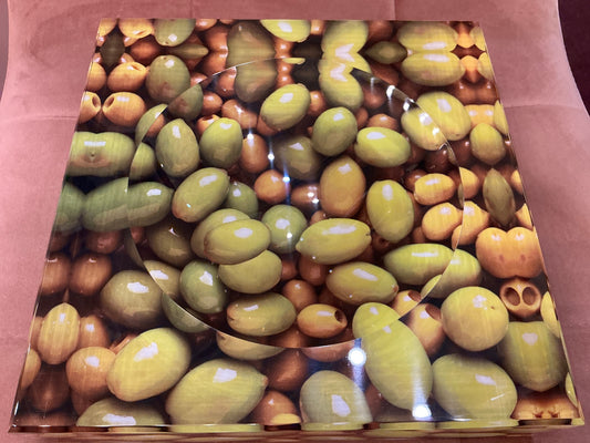 Clear acrylic olive dish tray by The Color Connect with a smooth, rectangular design suitable for serving or display.