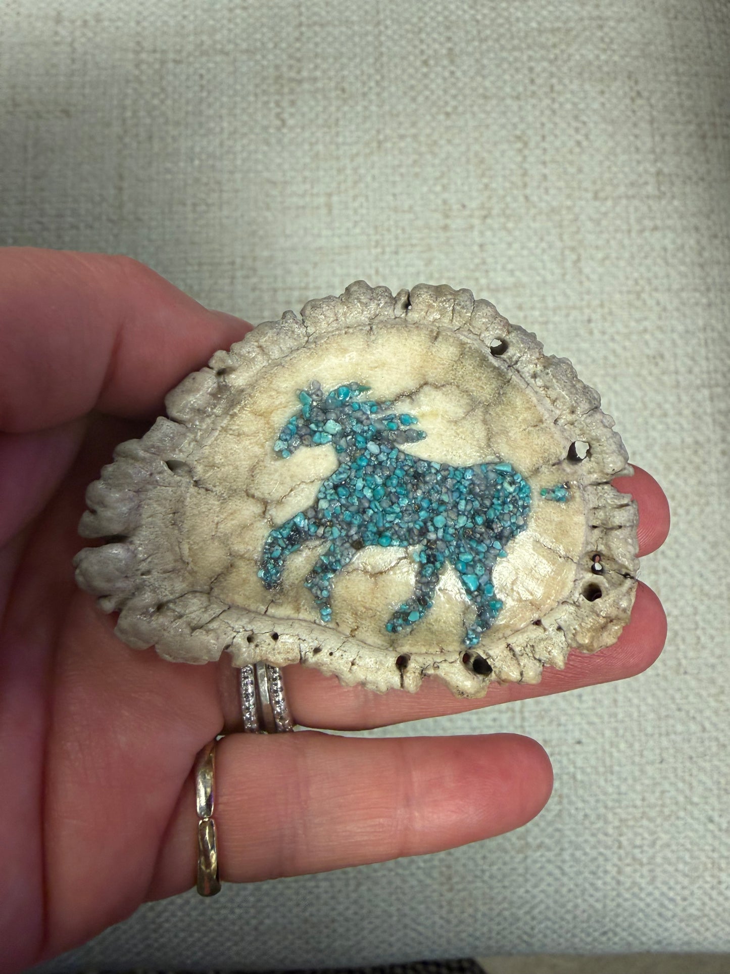 Antler Horse Belt Buckle