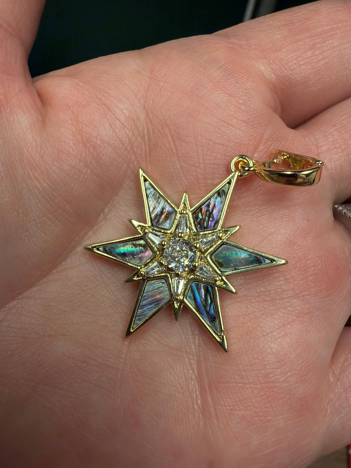 12 Point Mother of Pearl Star Charm