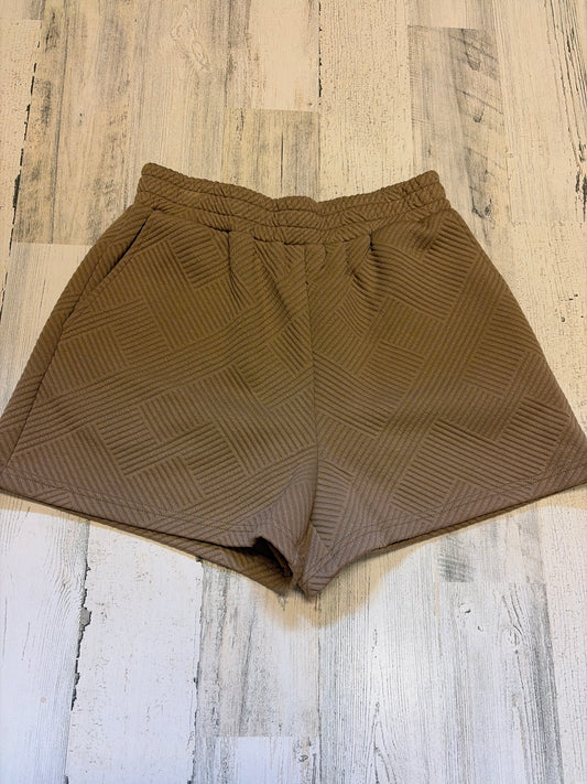 Textured zippered shorts by Miss B - Pixy & Ivy, featuring a stylish design and visible zipper details in a casual fit.